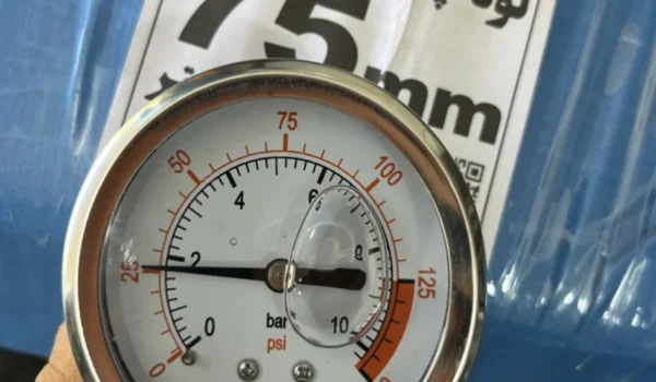 اندازه گیری فشار لوله تاشو با فشار سنج روغنی